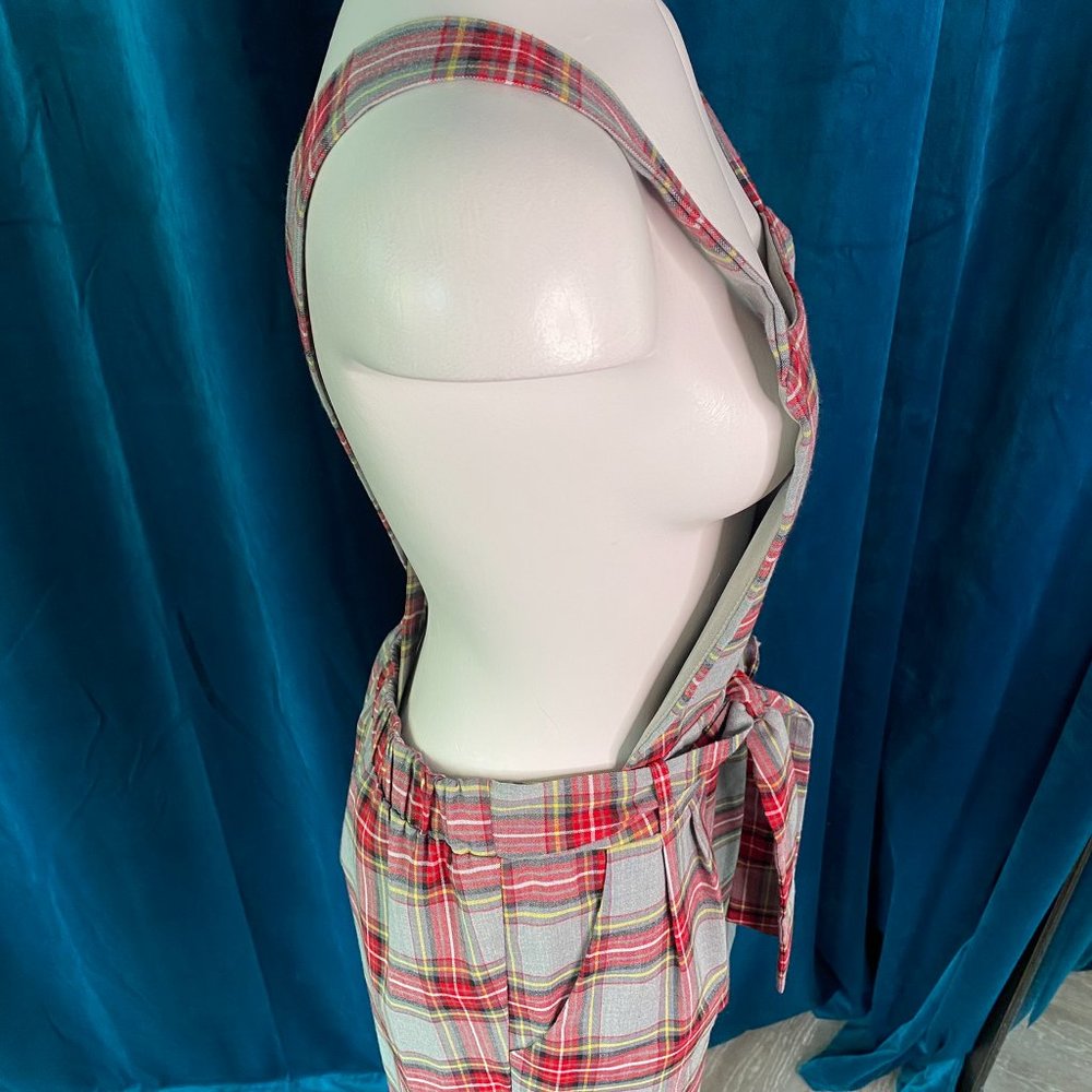 Must HAVE School Girl Plaid Back Overall Romper - Picture 5 of 7